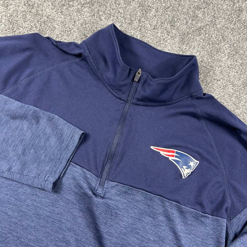 Under Armour Pullover Mens XL Blue New England Patriots NFL Combine‎ Quarter Zip
